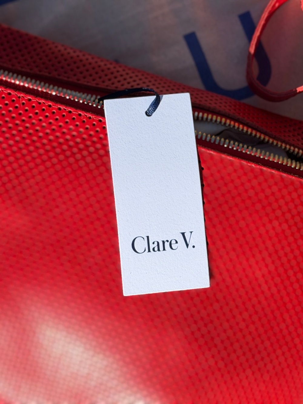 Clare V Grande Fanny Red Tomate Perforated Crossbody Belt Bag Clare V. Vivier - Picture 6 of 10